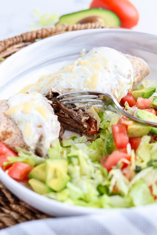 Green Chile Beef Burrito