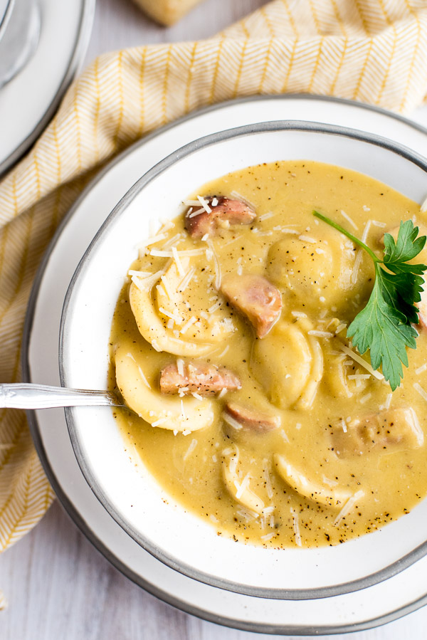 Butternut Squash Ravioli Soup